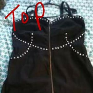 Ashley Stewart Studded Denim Dress